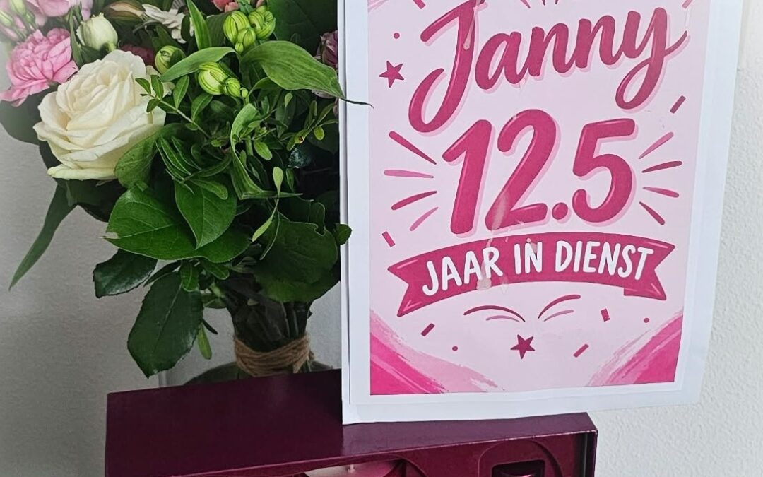 Janny 12,5 jaar in dienst