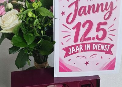 Janny 12,5 jaar in dienst
